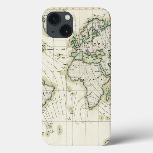 World's magnetic declination Case-Mate iPhone case (Back)