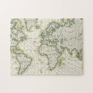 World's magnetic declination jigsaw puzzle