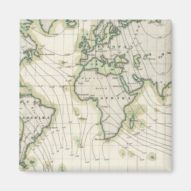World's magnetic declination magnet (Front)