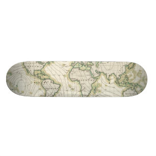 World's magnetic declination skateboard