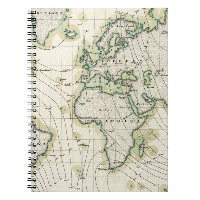 World's magnetic declination spiral notebook (Front)