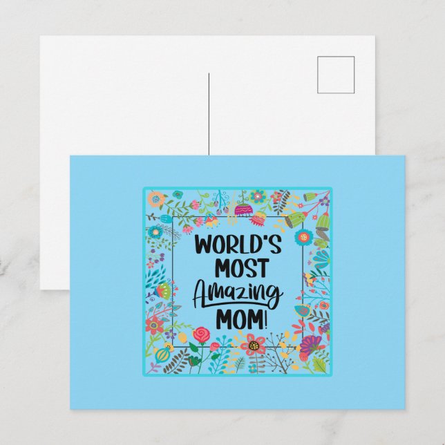 World's Most Amazing Mum  Postcard (Front/Back)