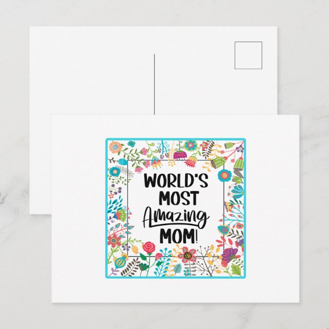 World's Most Amazing Mum  Postcard (Front/Back)
