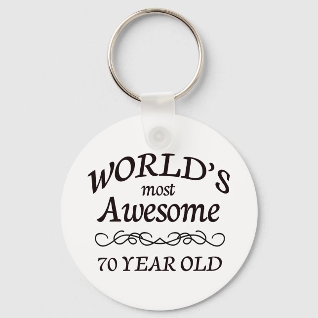 World's Most Awesome 70 Year Old Key Ring (Front)