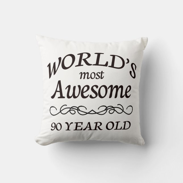 World's Most Awesome 90 Year Old Cushion (Front)