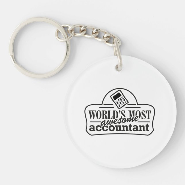 World's Most Awesome Accountant Key Ring (Front)
