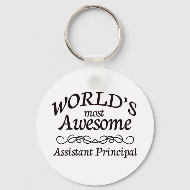 World's Most Awesome Assistant Principal Key Ring (Front)