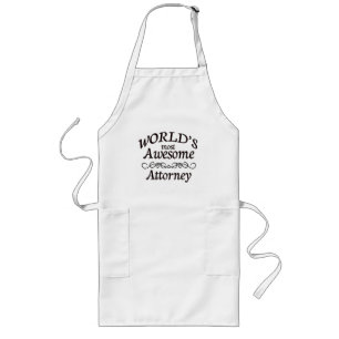 World's Most Awesome Attorney Long Apron