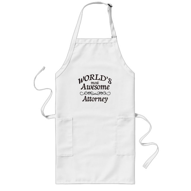 World's Most Awesome Attorney Long Apron (Front)