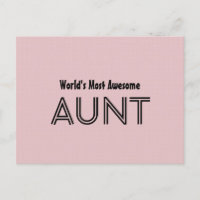 World's Most Awesome AUNT Custom Pink Gift Item 01
