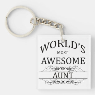 World's Most Awesome Aunt Key Ring