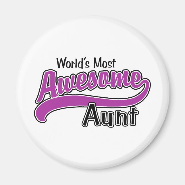 World's Most Awesome Aunt Magnet (Front)