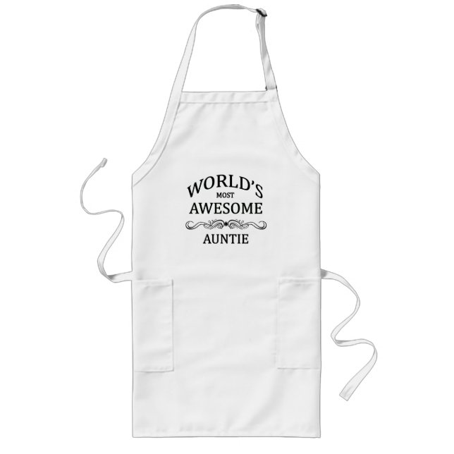 World's Most Awesome Auntie Long Apron (Front)