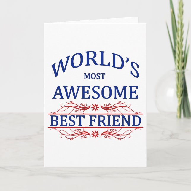 World's Most Awesome Best Friend Card (Front)