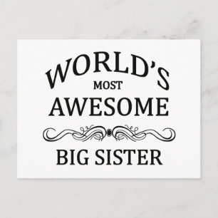 World's Most Awesome Big Sister Postcard