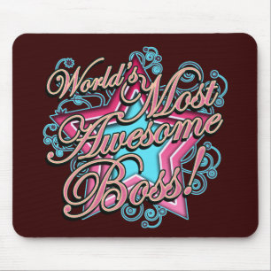 Worlds Most Awesome Boss Mouse Pad
