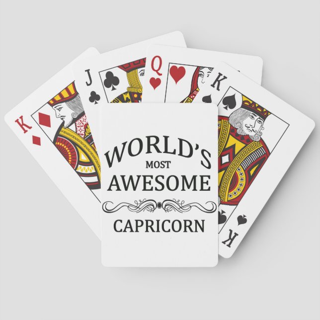 World's Most Awesome Capricorn Playing Cards (Back)