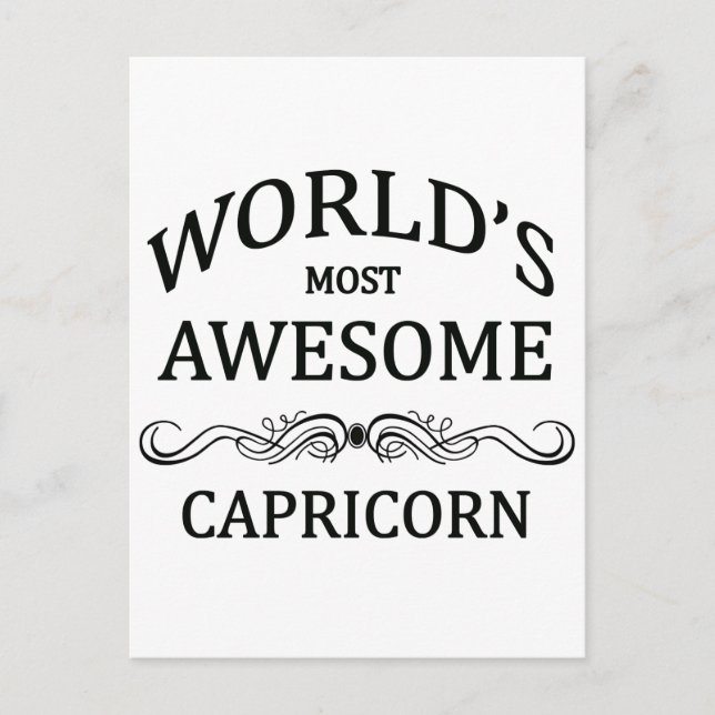 World's Most Awesome Capricorn Postcard (Front)