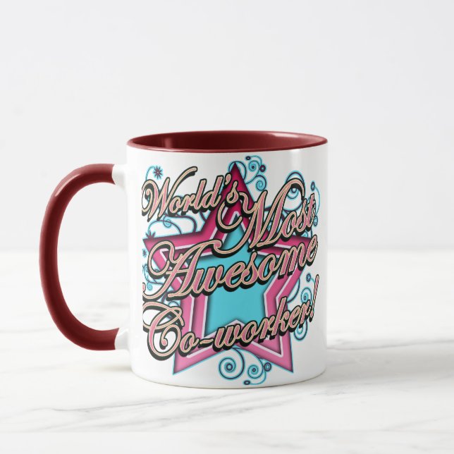 Worlds Most Awesome Co-worker Mug (Left)