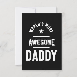 World's Most Awesome Daddy T-shirt Gift RSVP Card