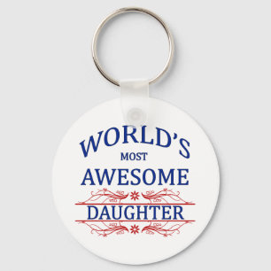 World's Most Awesome Daughter Key Ring
