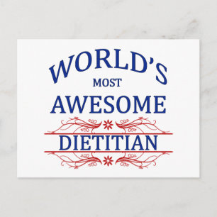 World's Most Awesome Dietician Postcard