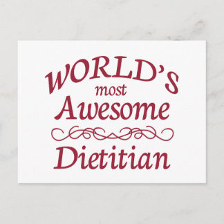 World's Most Awesome Dietician Postcard