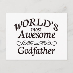 World's Most Awesome Godfather Postcard