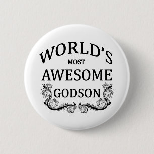 World's Most Awesome Godson 6 Cm Round Badge