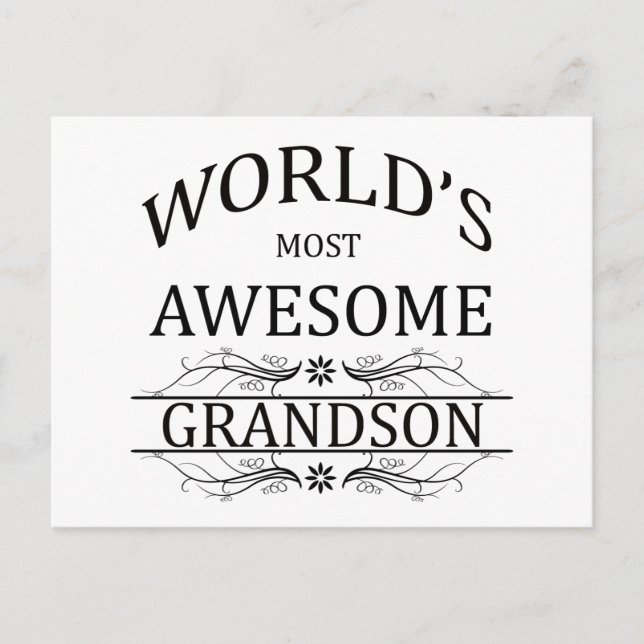 World's Most Awesome Grandson Postcard (Front)