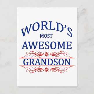 World's Most Awesome Grandson Postcard