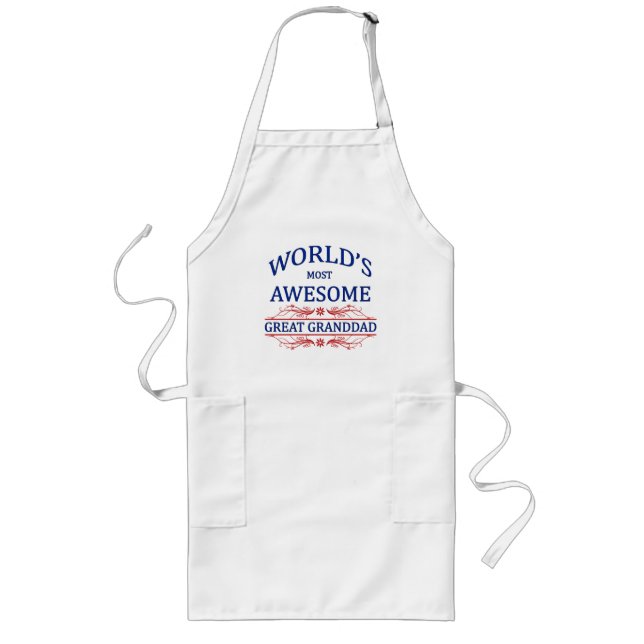 World's Most Awesome Great Granddad Long Apron (Front)
