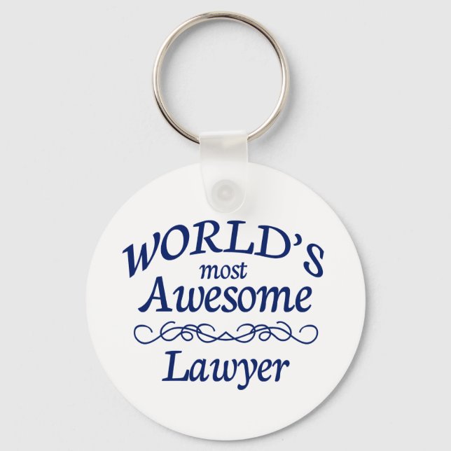 World's Most Awesome Lawyer Key Ring (Front)