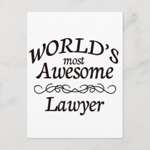 World's Most Awesome Lawyer Postcard