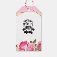 Worlds Most Awesome mum Gift Tag