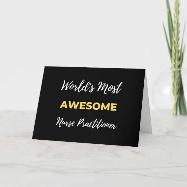 World's Most Awesome Nurse Practitioner Card (Front)