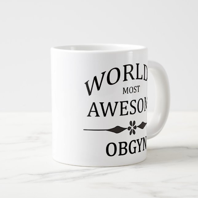 World's Most Awesome OBGYN Large Coffee Mug (Front Right)
