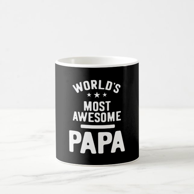 World's Most Awesome Papa Father Gift Coffee Mug (Center)