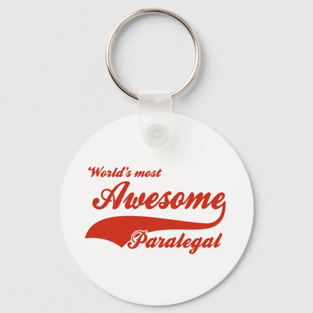 World's Most Awesome paralegal Key Ring (Front)