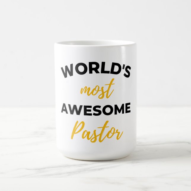 World's Most Awesome Pastor bl Coffee Mug (Center)