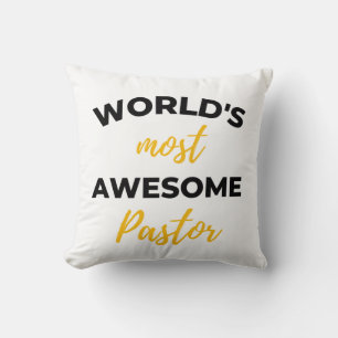 World's Most Awesome Pastor bl Cushion