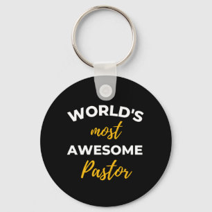 World's Most Awesome Pastor Key Ring