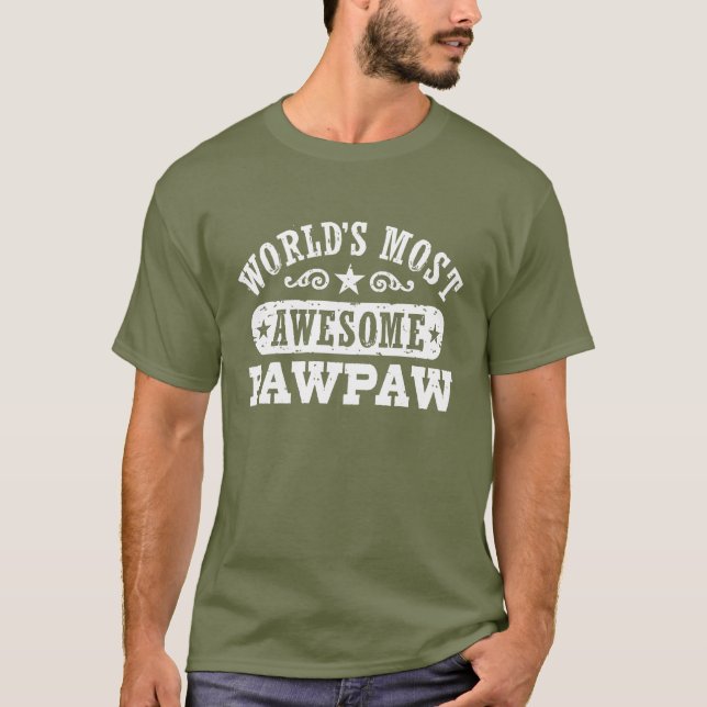 World's Most Awesome PawPaw T-Shirt (Front)