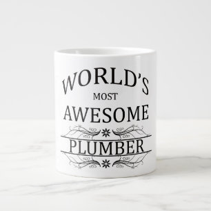 World's Most Awesome Plumber Large Coffee Mug