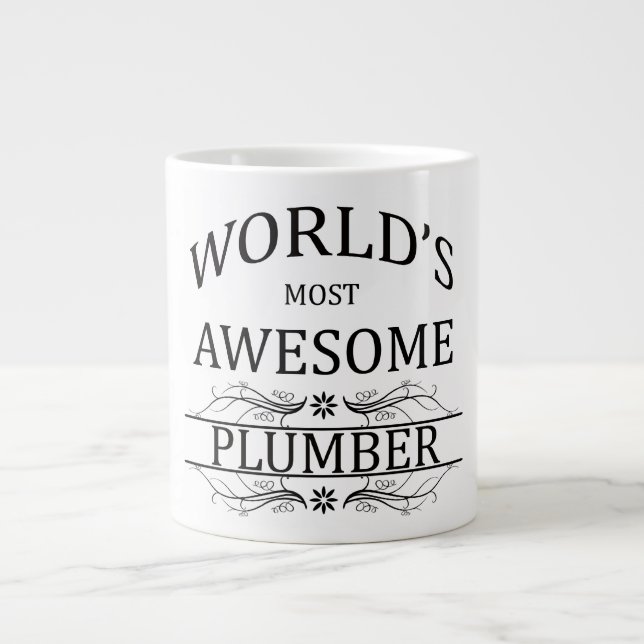 World's Most Awesome Plumber Large Coffee Mug (Front)