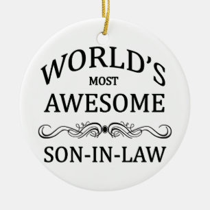 World's Most Awesome Son-In-Law Ceramic Tree Decoration