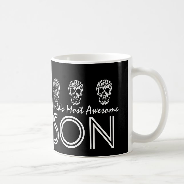World's Most Awesome SON Zebra Skulls V04 Coffee Mug (Right)
