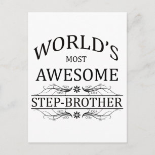 World's Most Awesome Stepbrother Postcard