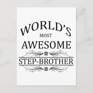 World's Most Awesome Stepbrother Postcard