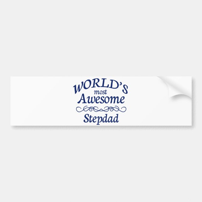 World's Most Awesome Stepdad Bumper Sticker (Front)